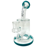 AFM Glass Inline Matrix Rig, 7.5" tall, clear borosilicate glass, with in-line percolator, side view
