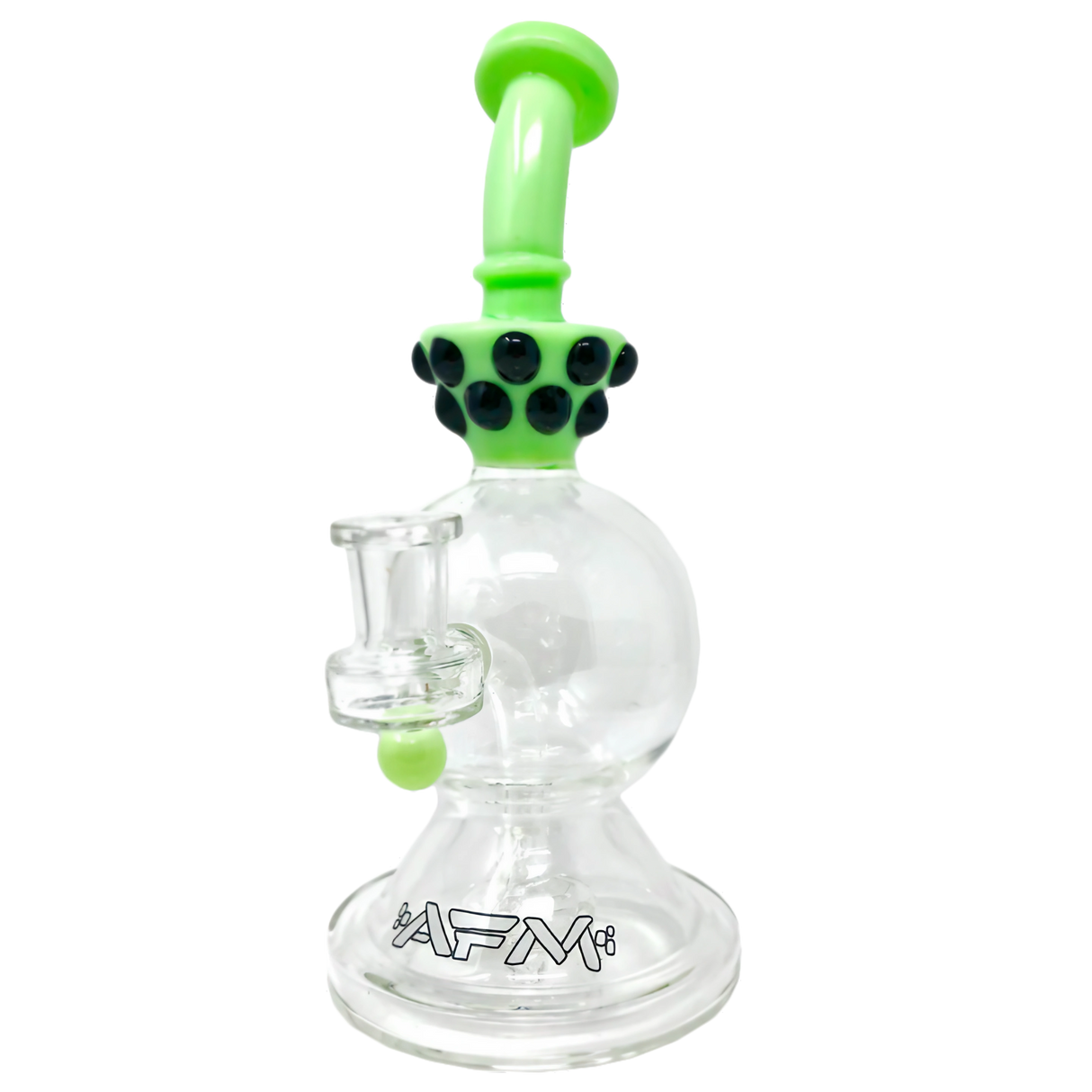 AFM Glass - The Crown Rig 9" with Showerhead Percolator - Front View
