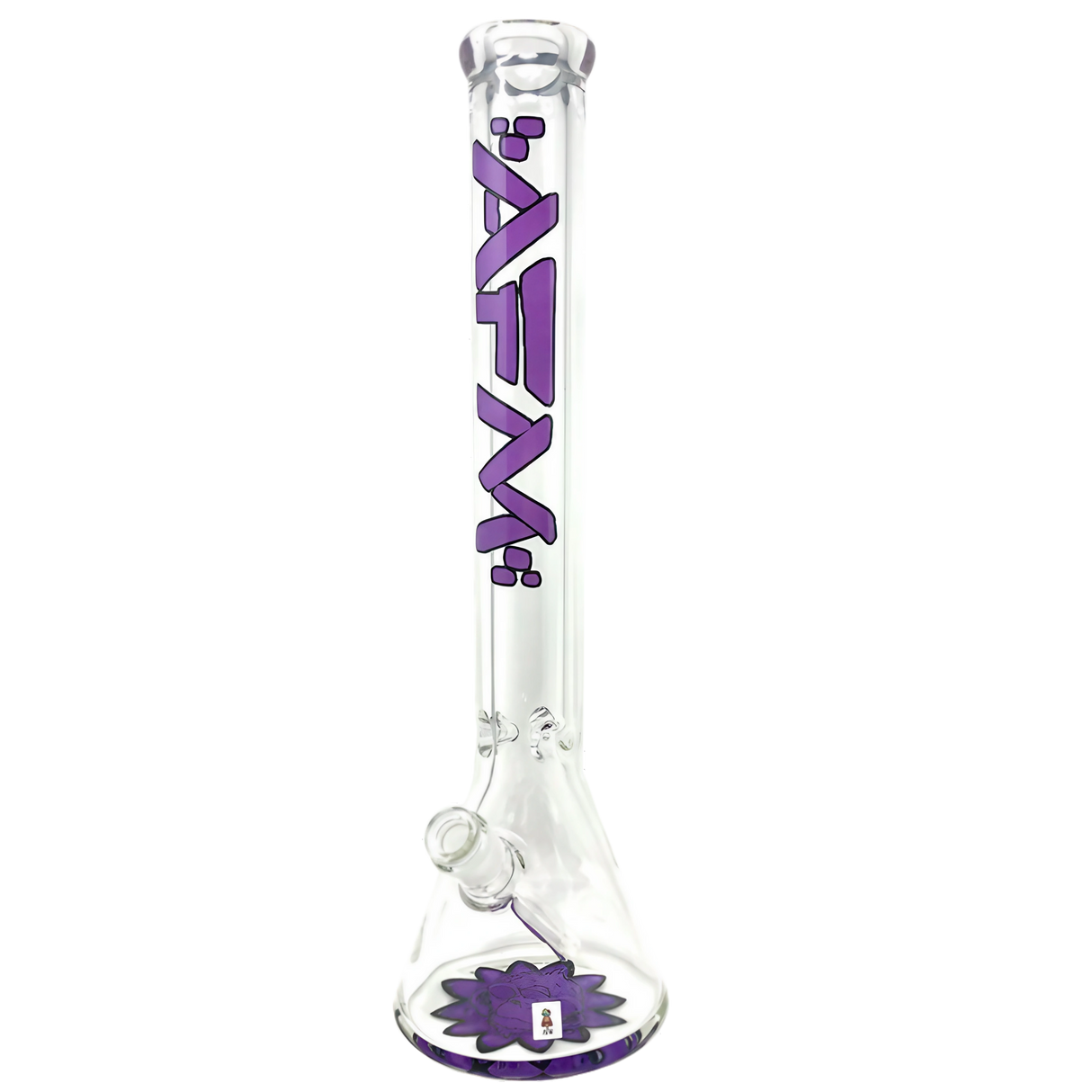 AFM Glass 18" Flower Monkey 9mm Beaker Bong, Borosilicate, Front View