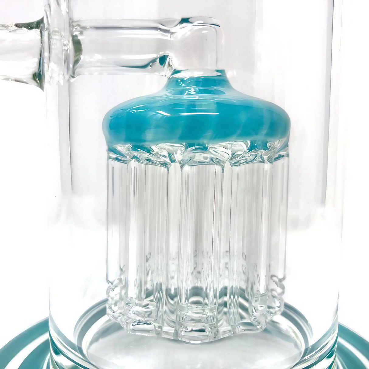 AFM Glass - The Groovy 10 Arm Percolator - 9" Dab Rig with Hammer Head Percolator, Close-up View