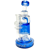 AFM Glass 8.5" Power Incycler Dab Rig with Slit-Diffuser Percolator and Blue Accents