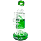 AFM Glass Power Incycler in Green, 8.5" with Slit-Diffuser Percolator, Front View