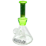 AFM Glass Trippy Mini Beaker Rig, 6" with 45 Degree Joint, Borosilicate - Front View