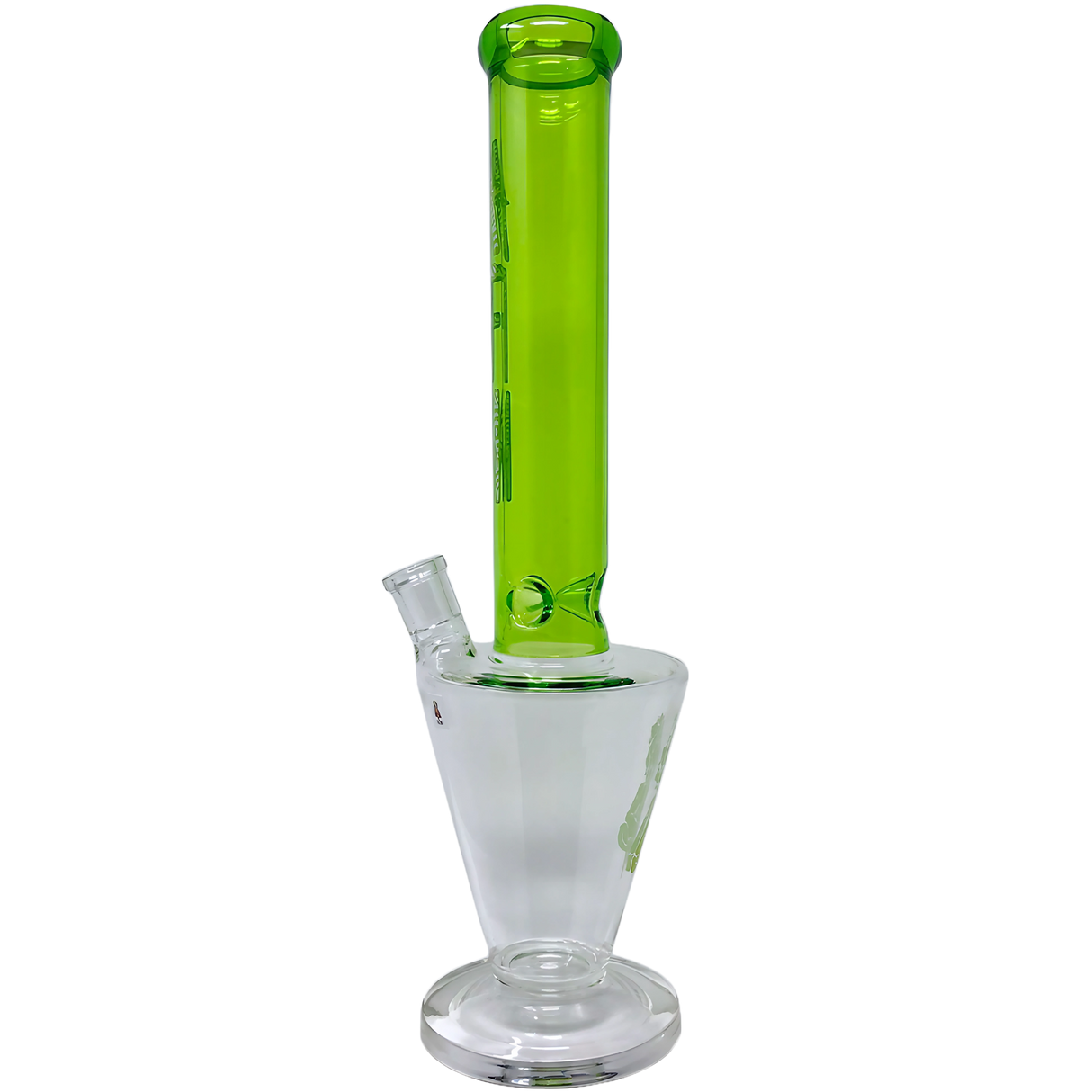 AFM Glass 18'' Upsidedown Beaker Bong in Borosilicate Glass with 45 Degree Joint - Front View