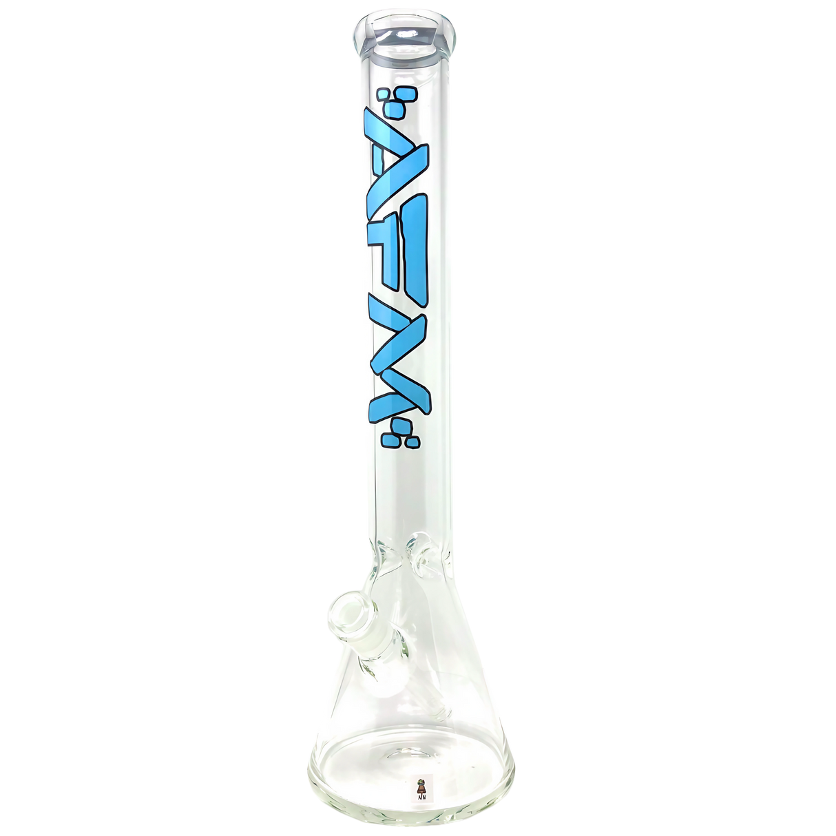 AFM The Beaker 5mm - 18" Blue Borosilicate Glass Bong - Front View on White Background