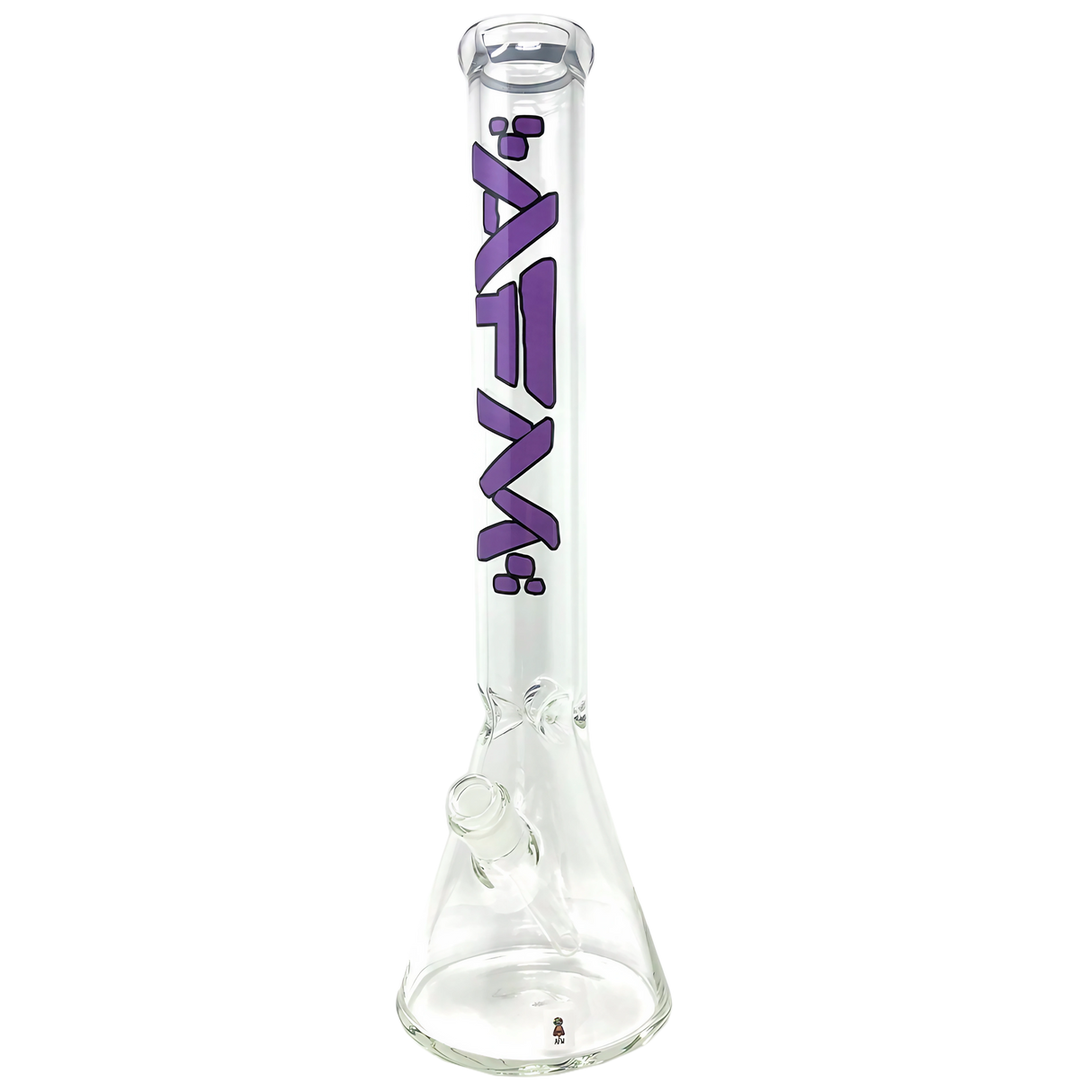 AFM The Beaker 5mm - 18" Purple Bong for Dry Herbs, Borosilicate Glass, Front View