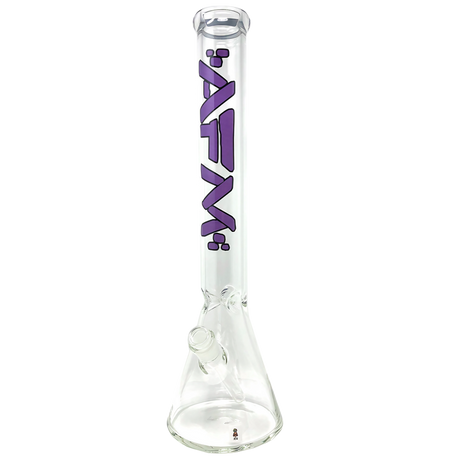 AFM The Beaker 5mm - 18" Purple Bong for Dry Herbs, Borosilicate Glass, Front View