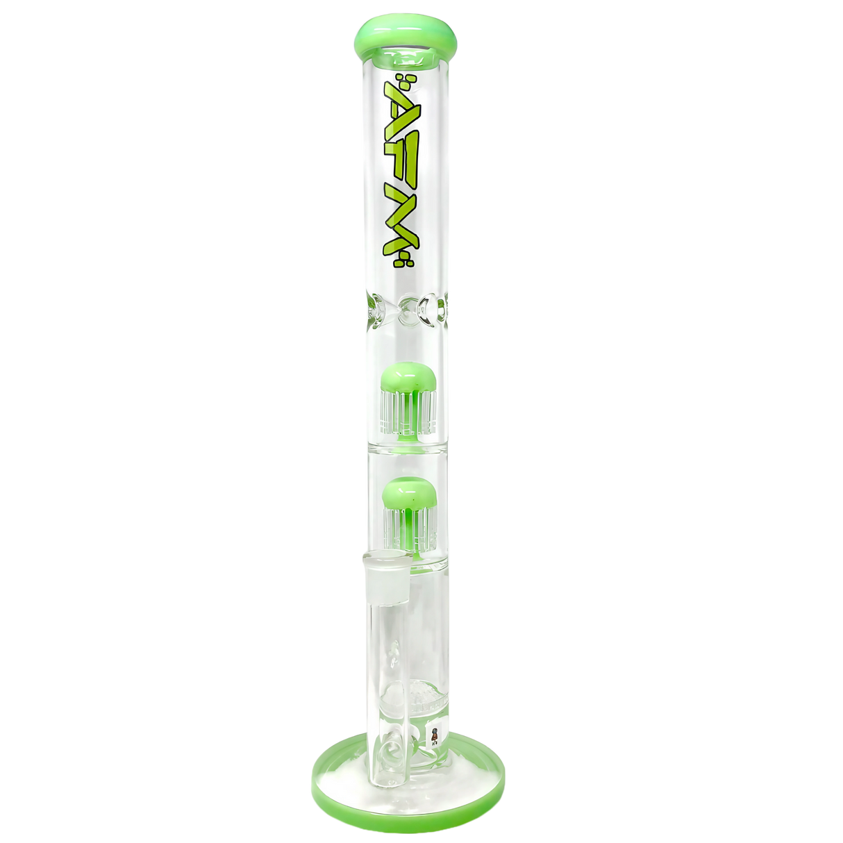 AFM The Double Ripper 18" Bong with Honeycomb Percolator and Straight Design on White Background