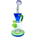 AFM The Drain Incycler Rainbow 10" Dab Rig with Showerhead Percolator, White/Blue Variant