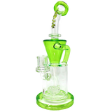 AFM The Drain Recycler Dab Rig, 10.5" with In-Line Percolator, Front View on White Background