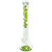 AFM The Flower Monkey 9mm Clear Beaker Bong, 18" Tall, 45 Degree Joint, Front View