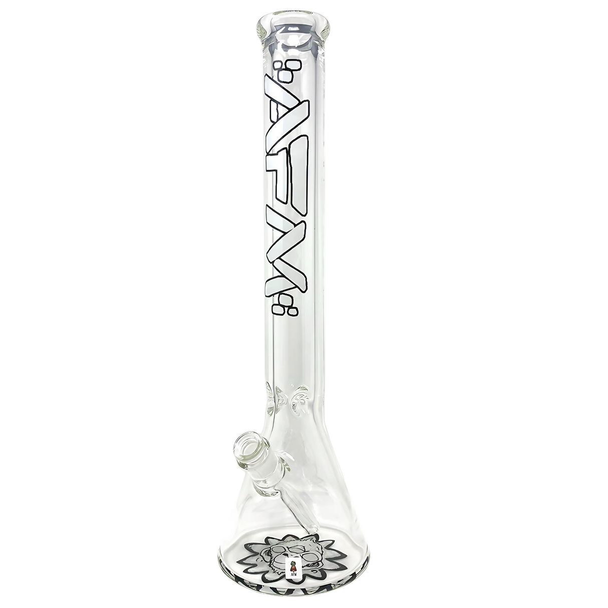 AFM The Flower Monkey 9mm Clear Beaker Bong, 18" Tall with Heavy Wall Glass
