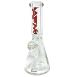 AFM The Heavy Boi 9mm Beaker Bong in Red - 12" Thick Borosilicate Glass Front View