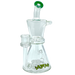 AFM The Hour Glass Recycler Dab Rig in Green, 8.5" with Borosilicate Glass, Front View