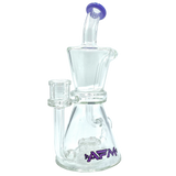 AFM The Hour Glass Recycler Dab Rig in Purple - 8.5" with Borosilicate Glass and Recycler Percolator