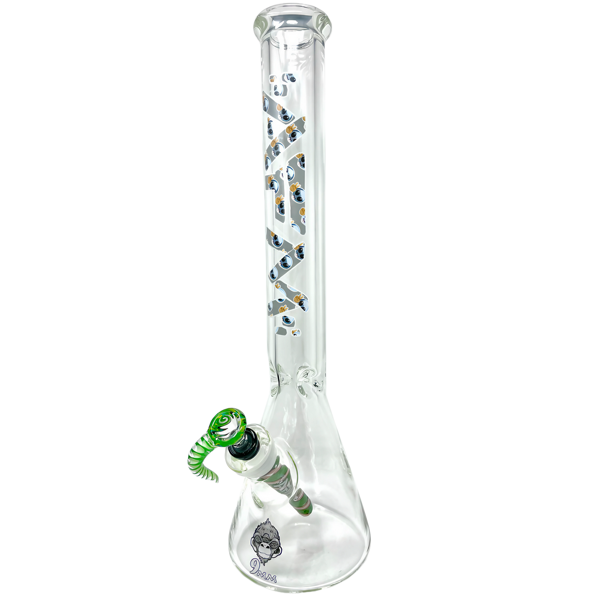 AFM The Peace From Space 9mm Beaker Bong - 18" with Heavy Wall and Space Design