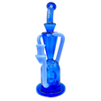 AFM The Poppy Recycler in Jade Blue - 9" Tall Dab Rig with Hole Diffuser Percolator