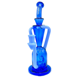 AFM The Poppy Recycler in Jade Blue - 9" Tall Dab Rig with Hole Diffuser Percolator