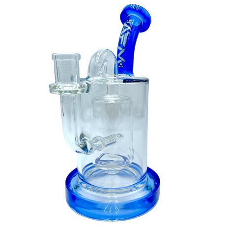 AFM The Pump Recycler 8" Dab Rig with Blue Accents and In-Line Percolator, Front View