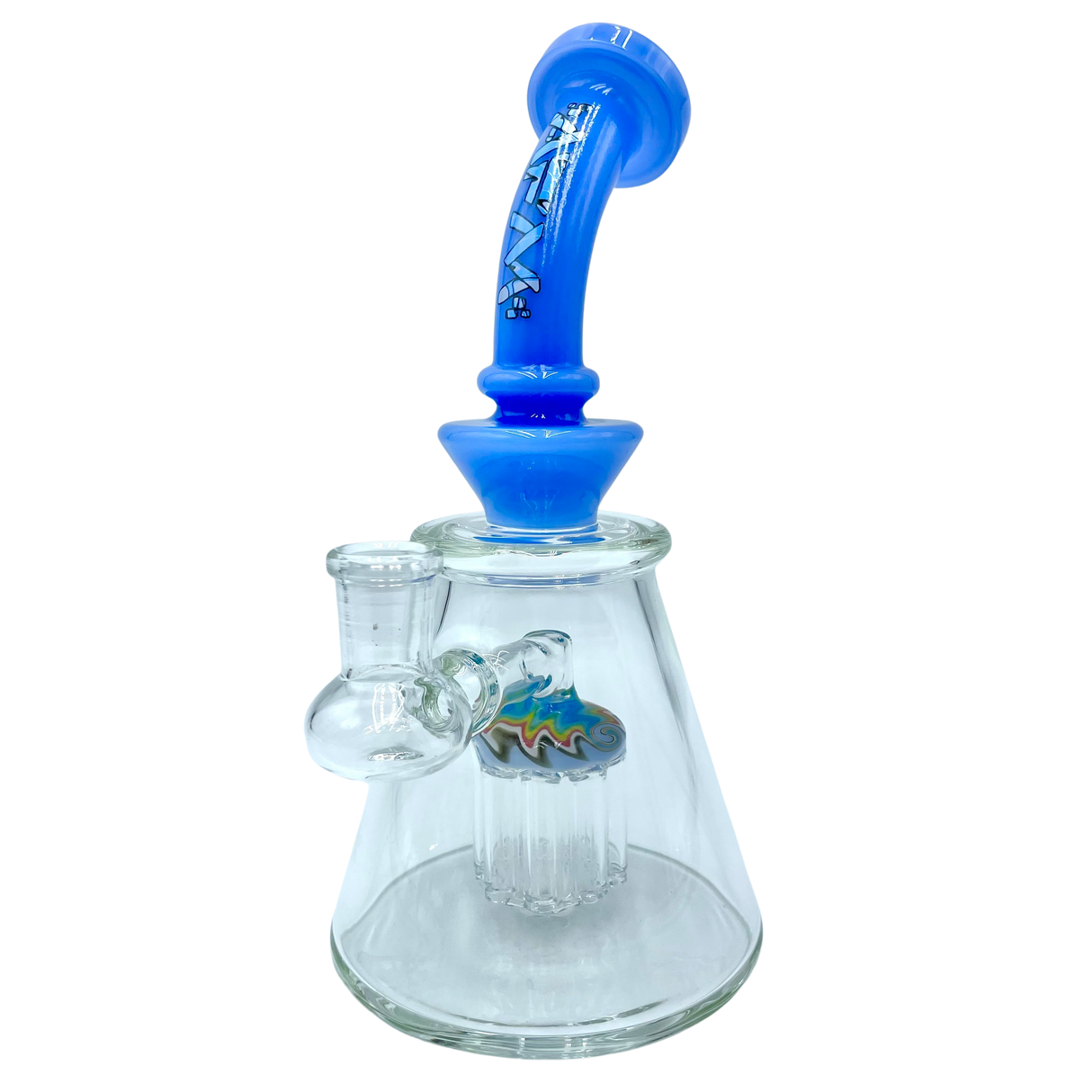 AFM The Reversal 8" Jade Blue 8 Arm Rig with Percolator, Front View on White Background