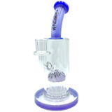 AFM The Reversal Arm Rig - 10" with Percolator and Banger Hanger Design, Purple Variant, Front View