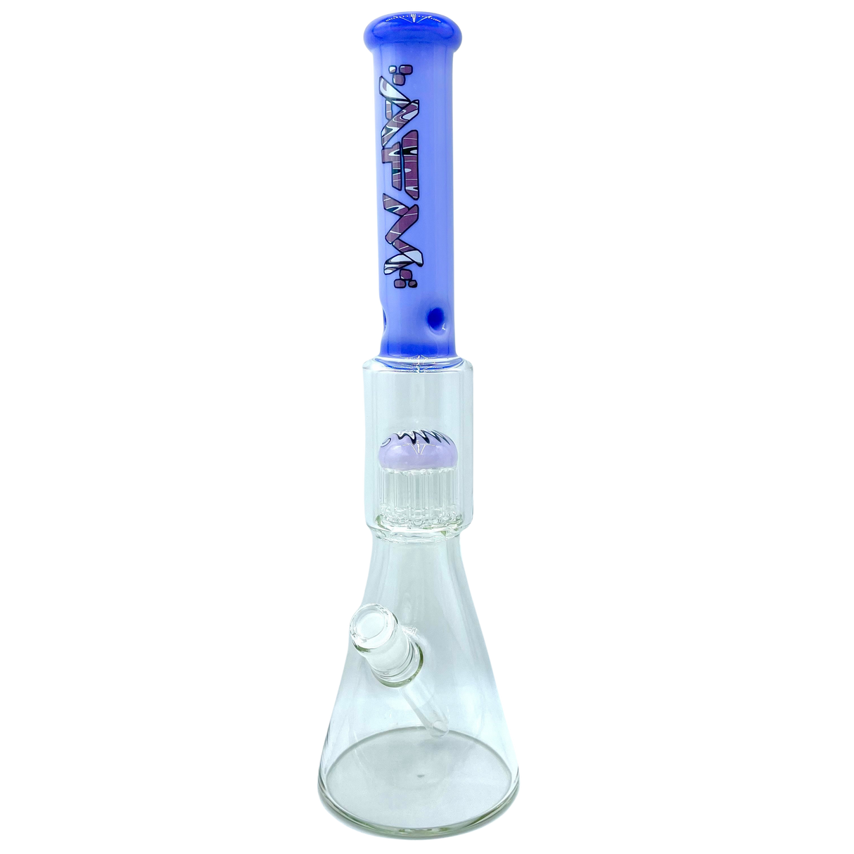 AFM The Reversal Tree Beaker in Purple - 18" Tall Dab Rig with Tree Percolator - Front View