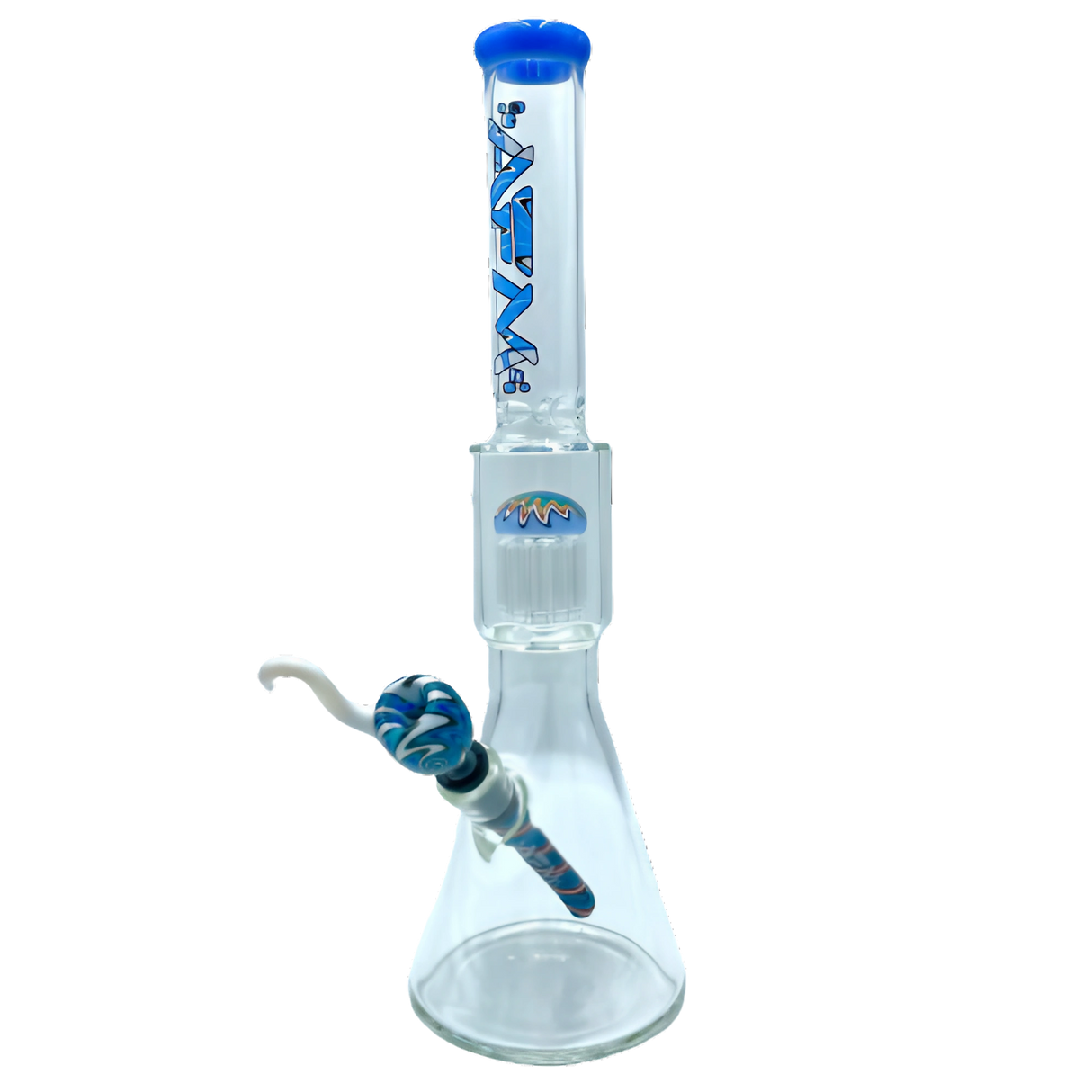 AFM The Reversal Tree Color Lip Beaker Bong in Blue - 18" with Tree Percolator