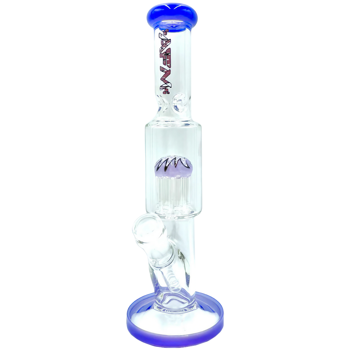 AFM The Reversal Tree Mini Bong in Purple, 11" Tall with Tree Percolator, Front View on White Background