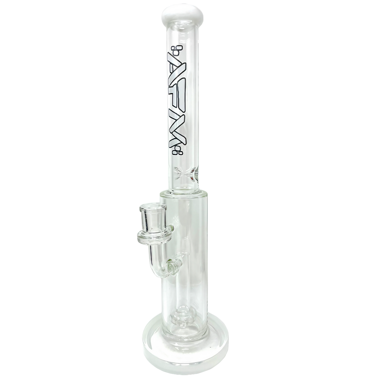 AFM The Scope Rig 14" in White with Showerhead/UFO Percolator - Front View