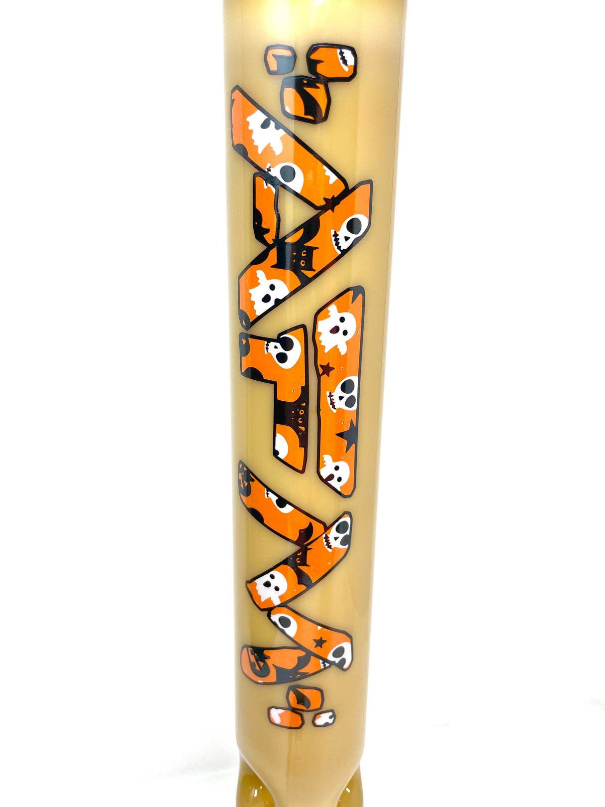 AFM The Spooky Beaker Set - 18" Clear Borosilicate Glass Bong with Halloween Design