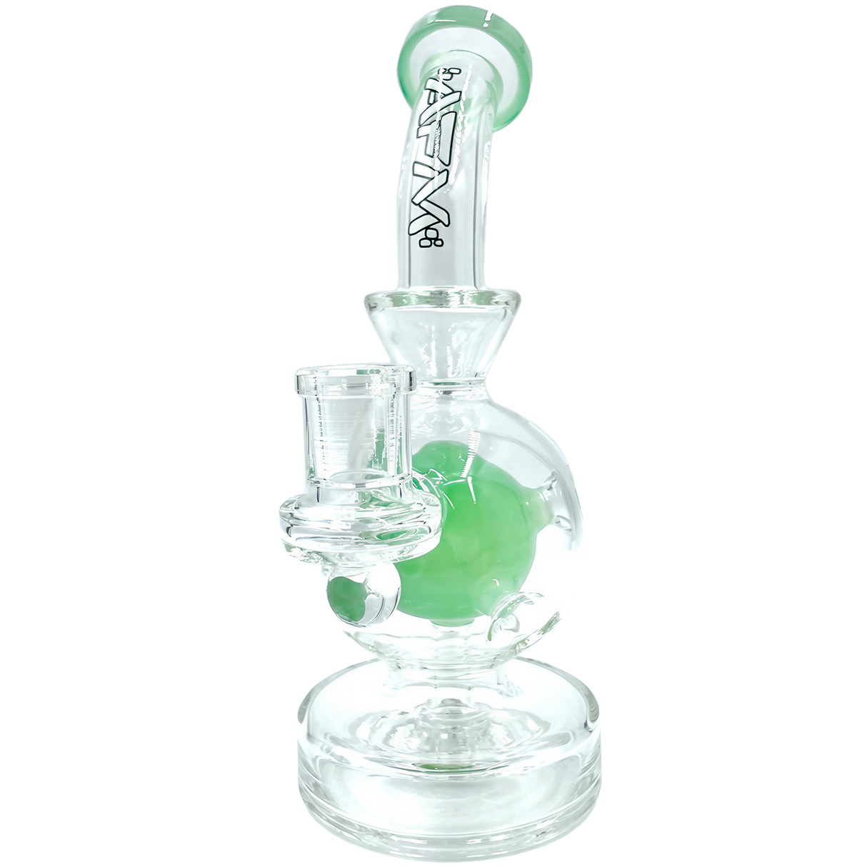 AFM The Swiss Ball Rig - 8" Sea Foam Variant - Front View on Seamless White Background