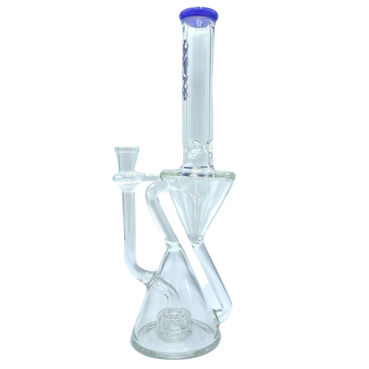 AFM The Time Recycler Rig - 12" with Showerhead/UFO Percolator, Front View on White Background