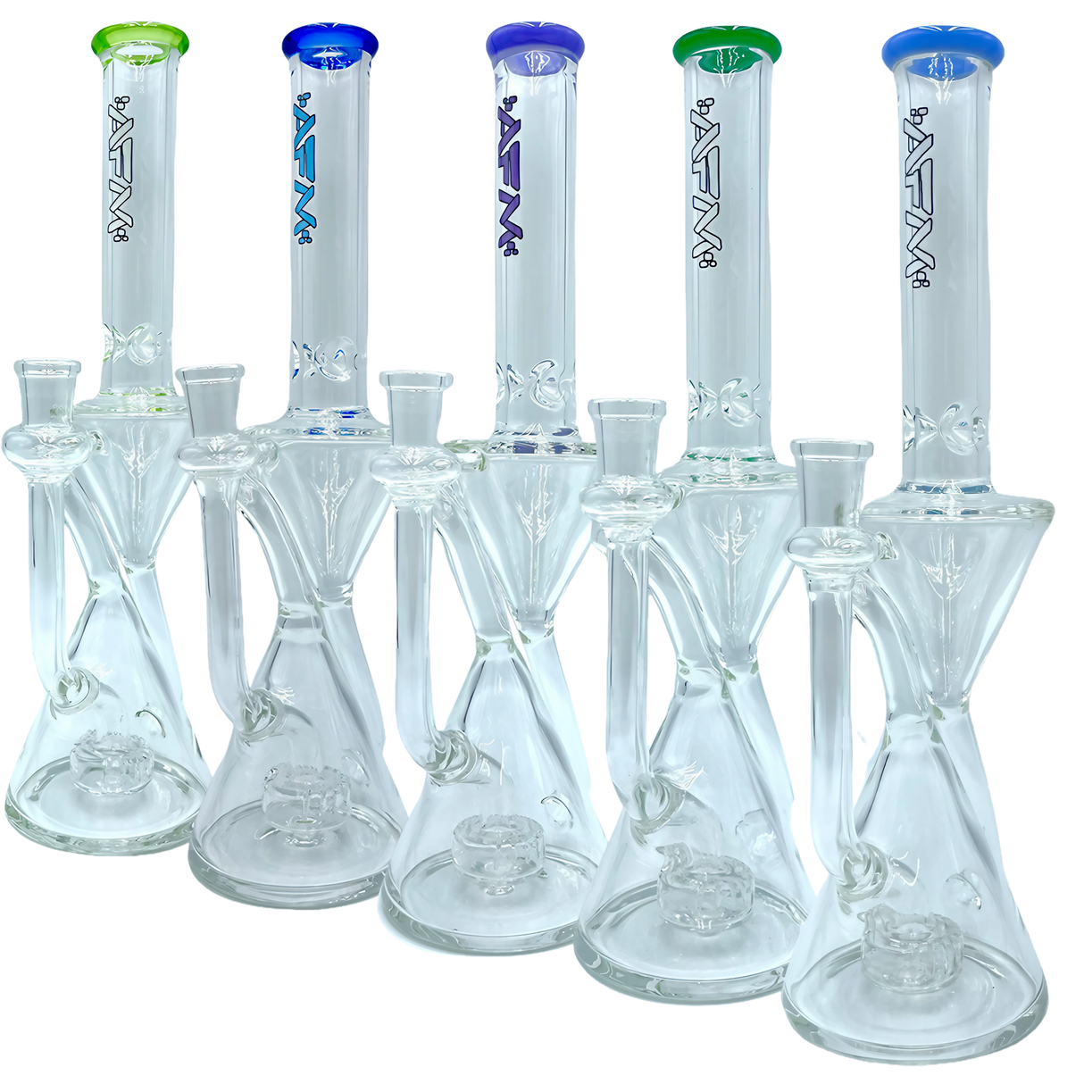 AFM The Time Recycler Rig - 12" with Showerhead Percolator, Front View