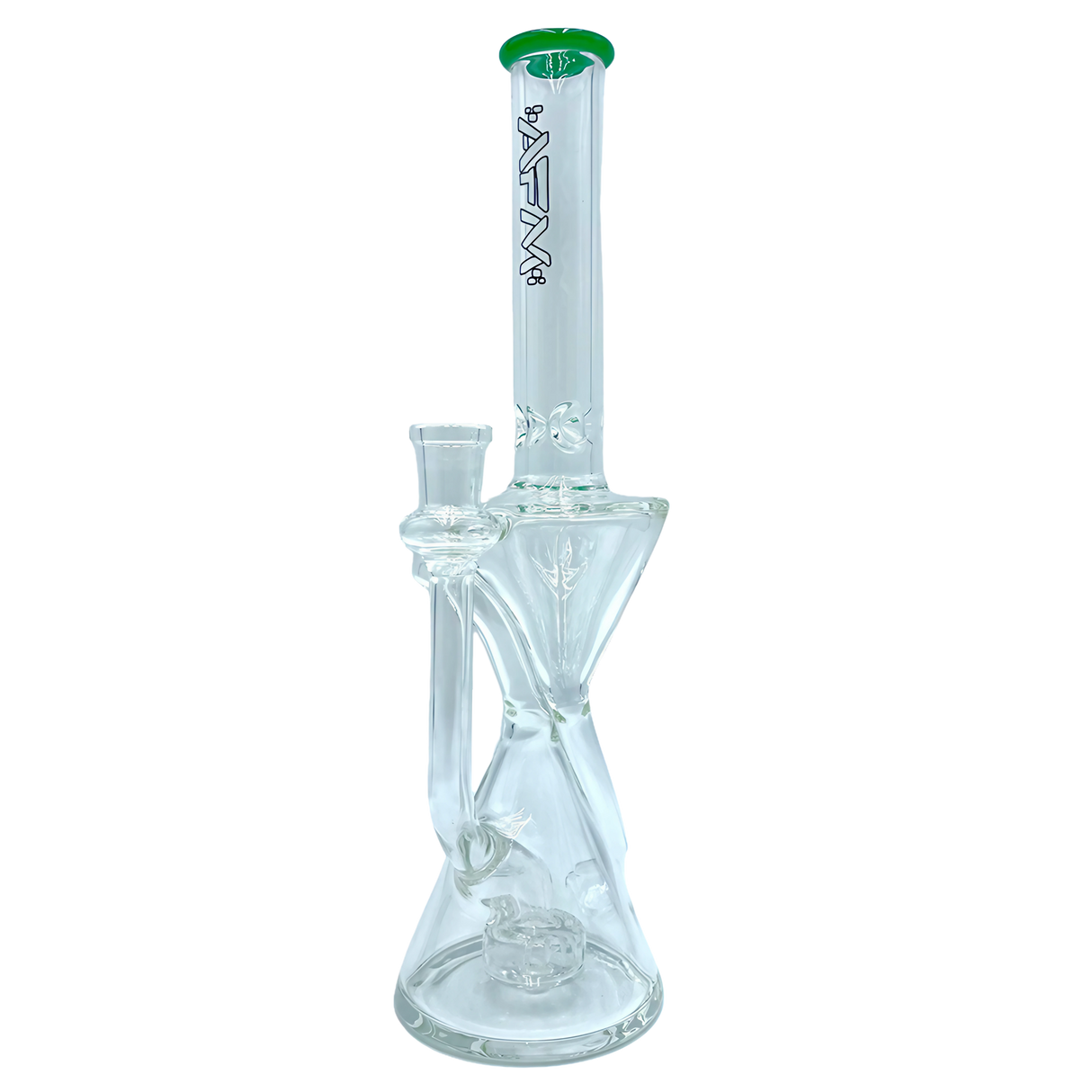 AFM The Time Recycler Rig in Green - 12" Borosilicate Glass with Showerhead Percolator