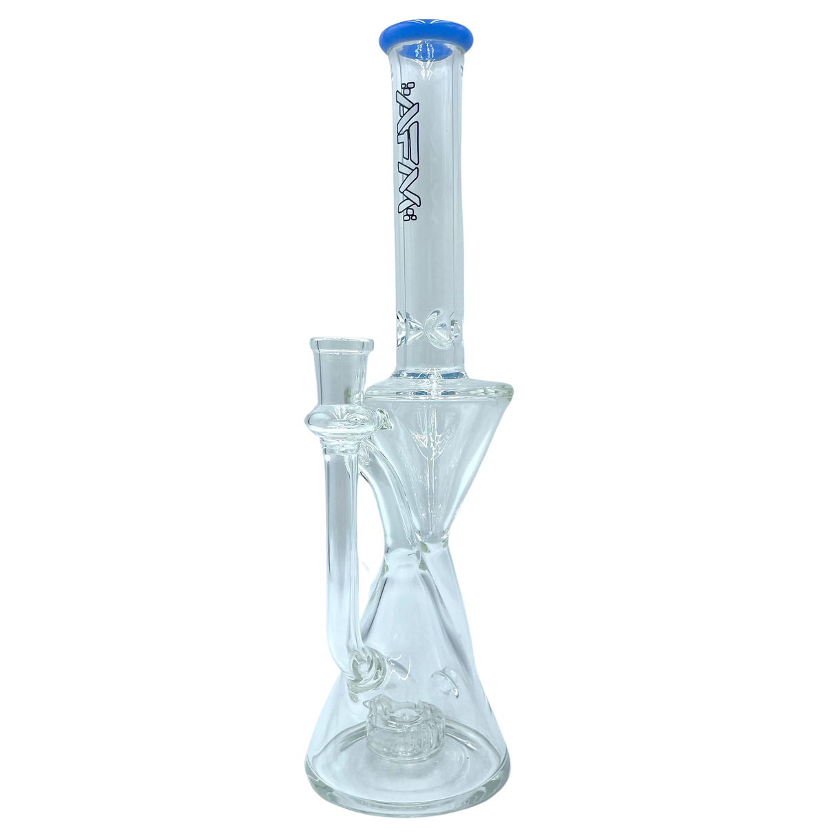 AFM The Time Recycler Rig - 12" Jade Blue with Showerhead Percolator, Front View