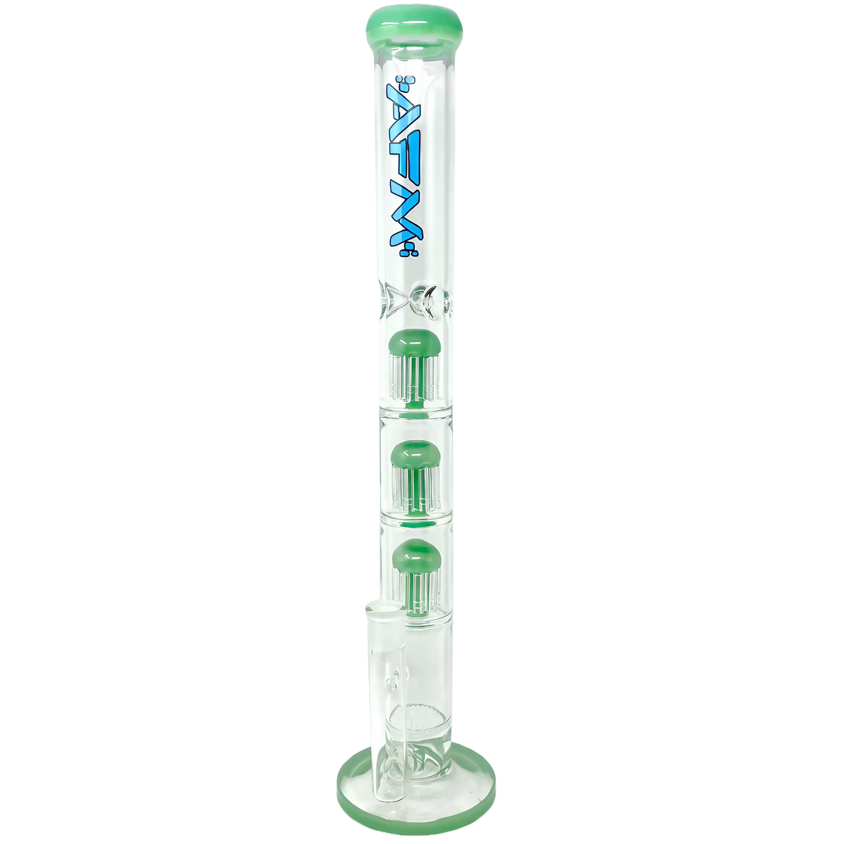 AFM - The Triple Ripper - 21" Clear Straight Bong with Triple Percolator Design