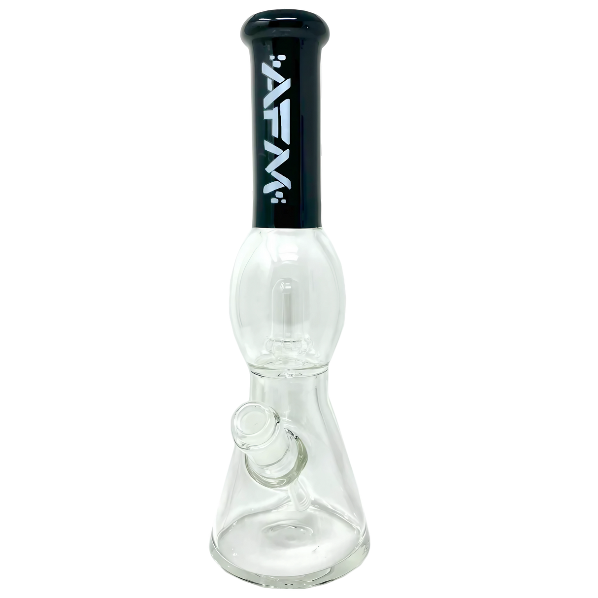 AFM The Ufo 12" Beaker Bong with Ice Pinches, 5" Downstem, and Showerhead Percolator - Front View
