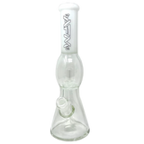 AFM The Ufo 12" Dab Rig with Glass on Glass Joint and Percolator, Front View on White