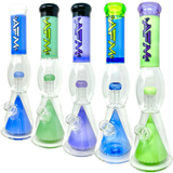 AFM Ufo Pyramid Beaker Bongs with 8 Arm Tree Perc, 16" tall, in assorted colors, front view