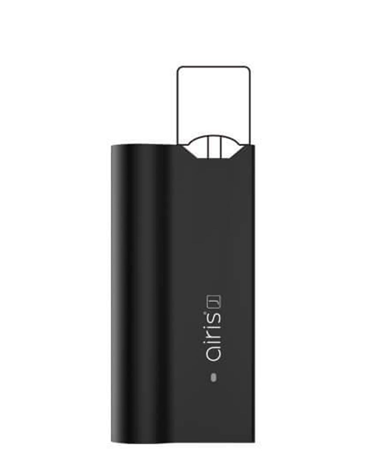 Airistech Airis J Vaporizer in Black - Front View - Portable Zinc Alloy Design for E-Juice