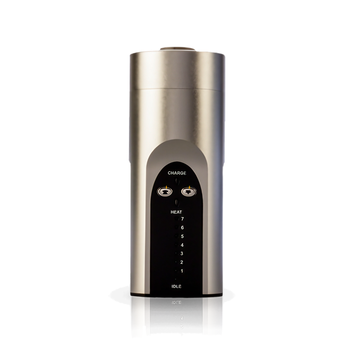 Arizer Solo Vaporizer in Silver, Portable Design with Digital Temperature Control, Front View