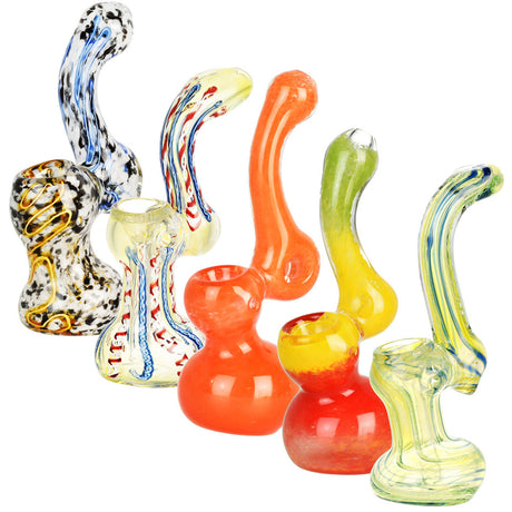 Assorted Art Glass Bubblers 10 Pack, Compact Borosilicate Glass, for Dry Herbs