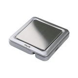 AWS Blade Style Digital Scale, compact and portable design with a closable tray, ideal for kitchen use.