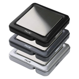 Stacked AWS Blade Style Digital Scales with Tray in Black, Compact and Portable Design
