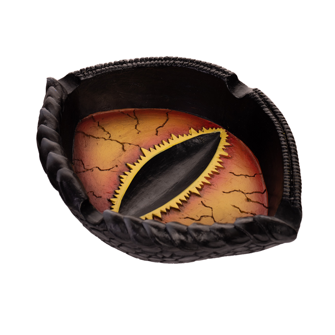 Fantasy Dragon's Eye Hand-Painted Resin Ashtray, Durable Artistic Smoking Accessory