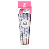 Beautiful Burns Pre-Rolled Cones 8-Pack with Intricate Blue Patterns, Front View on White Background