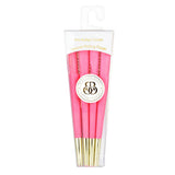 Beautiful Burns Pre-Rolled Cones 8pk in pink with gold tips, front view, for dry herbs