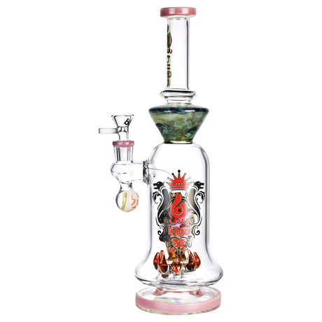 BIIGO Bloody Eye Fury 13" Water Pipe with 14mm Female Joint and Intricate Design, Front View