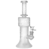 BIIGO Tentacles Heavy Sandblast Water Pipe, 10.5" tall, 14mm female joint, with percolator, front view on white background