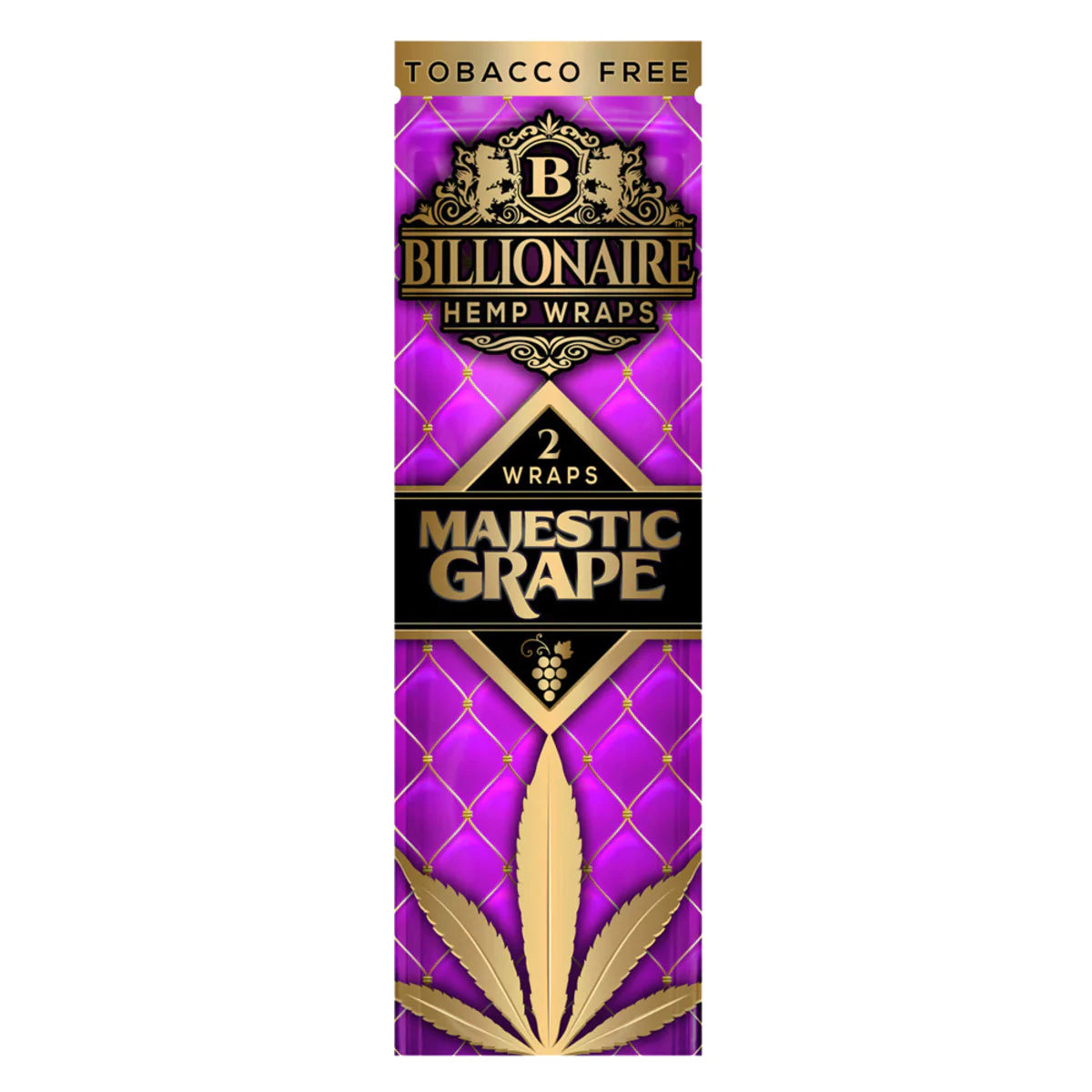 Billionaire Hemp Wraps 25 Pack in Grape Flavor - Front View